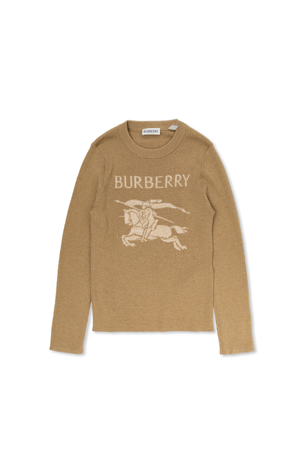 Brown Wool Sweater with Lurex Thread Burberry Kids - Vitkac France